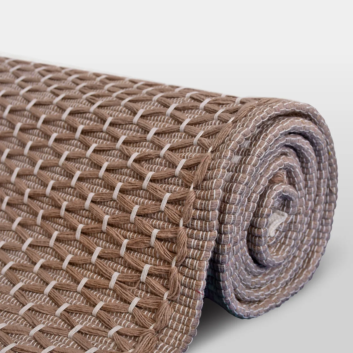 Diamond Clay mat rolled, showing the lattice