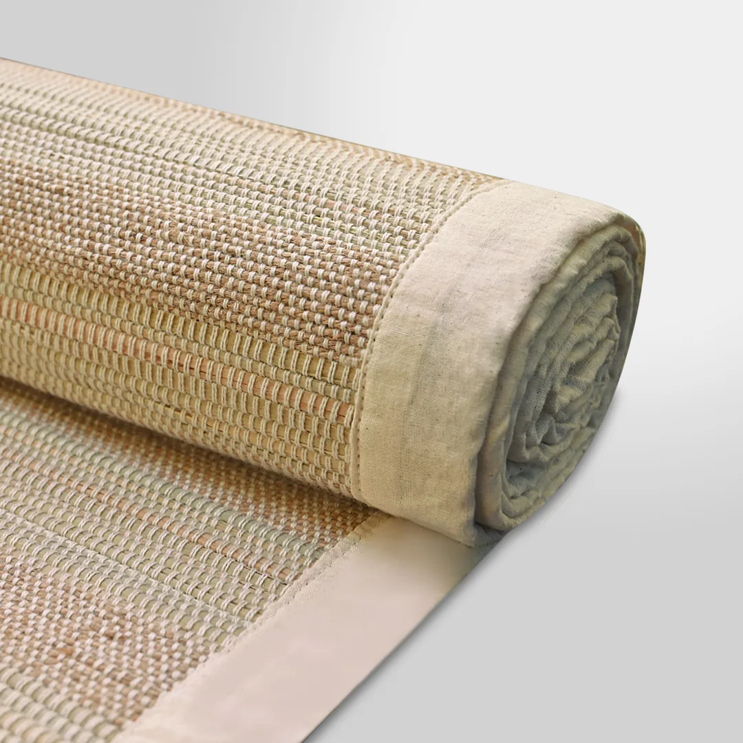 Sambu Jute mat partly rolled